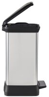 curver DECOBIN DUO Mülltrenner 10,0 + 18,0 l silbermetallic, 1 St.