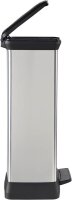 curver DECOBIN SLIM BIN Mülleimer 50,0 l silbermetallic  ( 240643 )