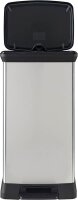 curver DECOBIN SLIM BIN Mülleimer 50,0 l silbermetallic  ( 240643 )