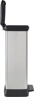 curver DECOBIN SLIM BIN Mülleimer 50,0 l silbermetallic  ( 240643 )