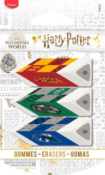 maped Radiergummis Harry Potter farbsortiert, 3 St.