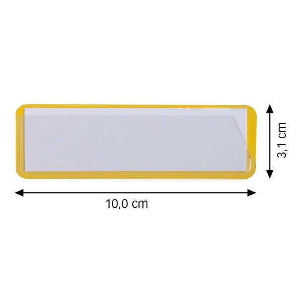 EICHNER Etikettentaschen gelb 10,0 x 3,1 cm, 50 St.