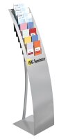 Kerkmann Prospektständer Vario silber DIN A4, 1/3...