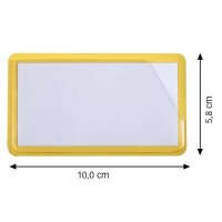 EICHNER Etikettentaschen gelb 10,0 x 5,8 cm, 50 St.