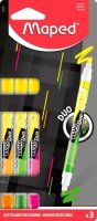 maped FLUO DUO  Textmarker farbsortiert, 3 St.  ( 734127 )