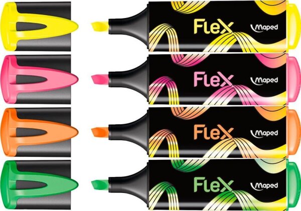 maped FLUO PEPS FLEX Textmarker farbsortiert, 4 St.