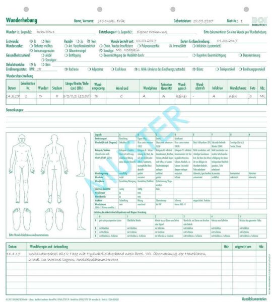 BOI Wunddokumentation Formulare, 50 St.