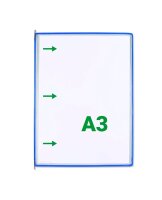 tarifold Sichttafeln DIN A3 blau, Öffnung seitlich,...