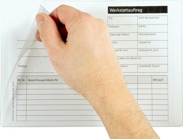 EICHNER Sichttaschen DIN A5 quer transparent glatt 5,0 mm, 5 St.