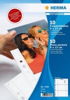 HERMA Fotosichthüllen Fotophan 9x13 cm weiß genarbt, 10 St.