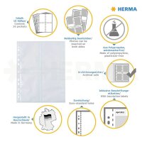 HERMA Fotosichthüllen Fotophan 9x13 cm weiß genarbt, 10 St.