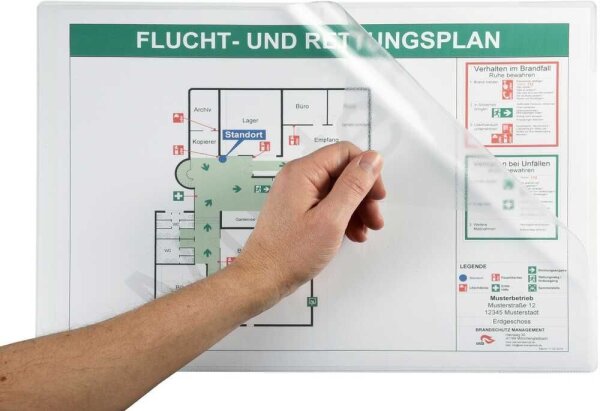 EICHNER Sichttaschen DIN A3 quer transparent glatt 2,0 mm, 1 St.