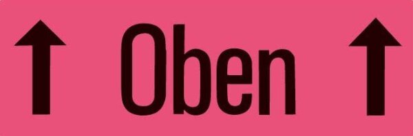 HERMA Warnetiketten 6756 rot »Oben« 118,0 x 39,0 mm, 250 Blatt