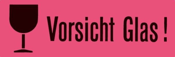 HERMA Warnetiketten 6750 rot »Vorsicht Glas!« 118,0 x 39,0 mm, 250 Blatt