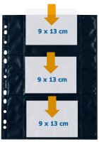 HERMA Fotosichthüllen Fotophan 9x13 cm schwarz genarbt, 10 St.