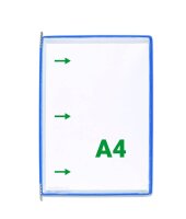 tarifold Sichttafeln DIN A4 blau, Öffnung seitlich,...