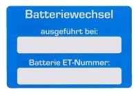 EICHNER Aufkleber Batteriewechsel ausgeführt bei,...