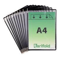 tarifold Sichttafeln DIN A4 schwarz, Öffnung oben,...