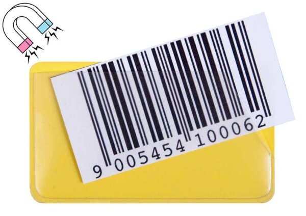 EICHNER Etikettenhalter magnetisch gelb 13,8 x 5,8 cm, 50 St.