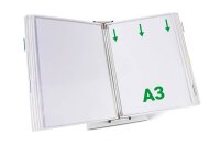 tarifold Sichttafelsystem 433102 DIN A3 weiß mit 10...