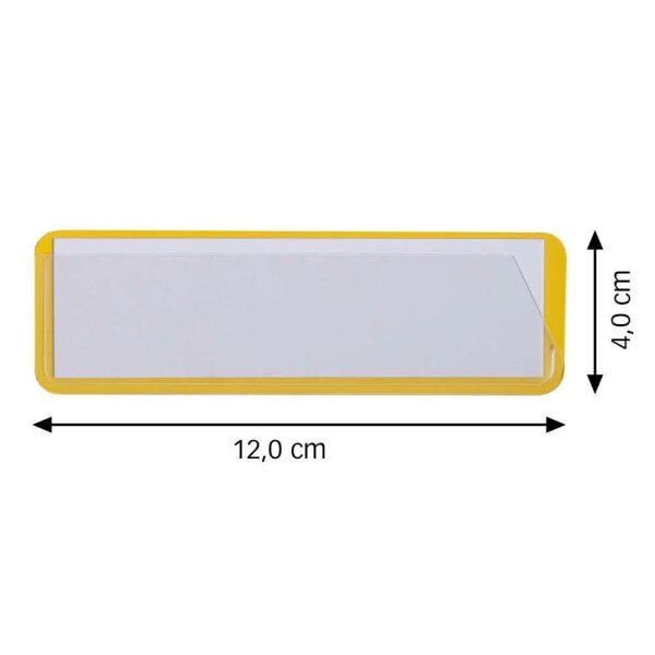 EICHNER Etikettentaschen gelb 12,0 x 4,0 cm, 50 St.
