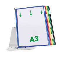 tarifold Sichttafelsystem 433109 DIN A3 farbsortiert mit 10 St. Sichttafeln, 1 St.