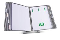 tarifold Sichttafelsystem 433200 DIN A3 grau mit 20 St....