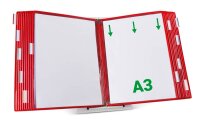 tarifold Sichttafelsystem 433203 DIN A3 rot mit 20 St....