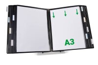tarifold Sichttafelsystem 433207 DIN A3 schwarz mit 20...