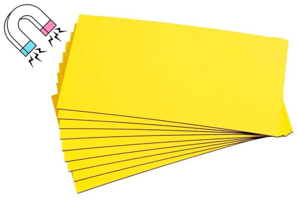 EICHNER Magnetschilder gelb 5,0 x 20,0 cm, 100 St.
