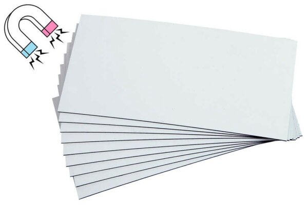 EICHNER Magnetschilder weiß 5,0 x 15,0 cm, 100 St.