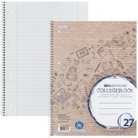 LANDRÉ® Collegeblock Recycling Lineatur 27...