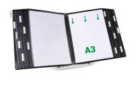 tarifold Sichttafelsystem 433307 DIN A3 schwarz mit 30...