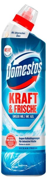 Domestos KRAFT & FRISCHE GEL WC-Reiniger OCEAN FRESH, 750 ml