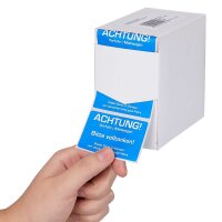 EICHNER Aufkleber Achtung! Bitte volltanken!, blau/weiß, 250 St.