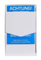 EICHNER Aufkleber Achtung! Bitte volltanken!, blau/weiß, 250 St.