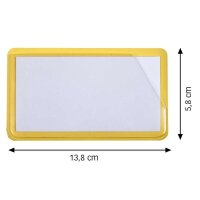 EICHNER Etikettentaschen gelb 13,8 x 5,8 cm, 50 St.