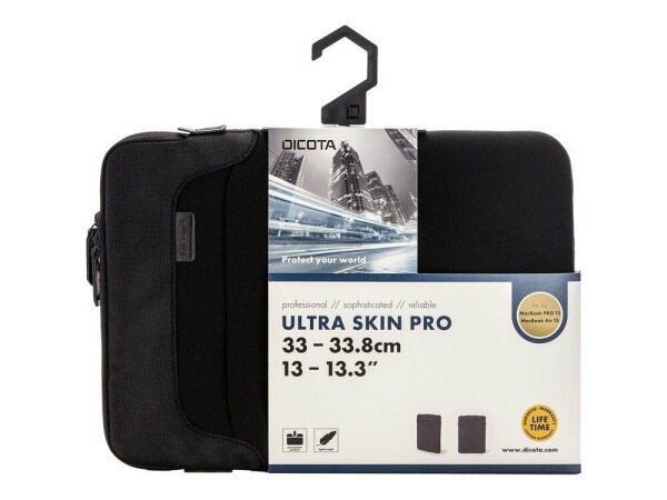 DICOTA Laptoptasche Ultra Skin Pro Recycling-PET schwarz D31097 bis 33,8 cm (13,  ( D31097 )