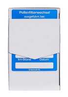 EICHNER Aufkleber Pollenfilter-Wechsel ausgeführt bei, blau/weiß, 250 St.