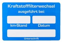 EICHNER Aufkleber Kraftstofffilter-Wechsel...