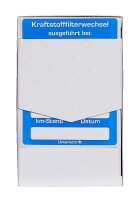 EICHNER Aufkleber Kraftstofffilter-Wechsel ausgeführt bei, blau/weiß, 250 St.