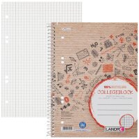 LANDRÉ® Collegeblock Recycling Kleinformat...