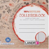LANDRÉ® Collegeblock Recycling Kleinformat...