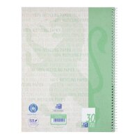 OXFORD Collegeblock Recycling Lineatur 30 blanko DIN A4 ohne Rand, 1 Block