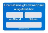 EICHNER Aufkleber Bremsflüssigkeitswechsel...
