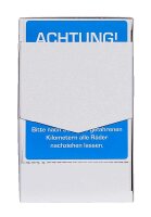 EICHNER Aufkleber ACHTUNG! Räder nachziehen lassen, blau/weiß, 250 St.