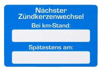 EICHNER Aufkleber Nächster Zündkerzenwechsel...