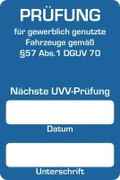 EICHNER Aufkleber Nächste UVV-Prüfung,...