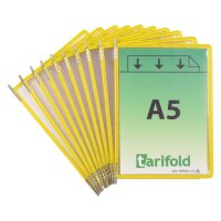 tarifold Sichttafeln DIN A5 gelb, Öffnung oben, 20 St.