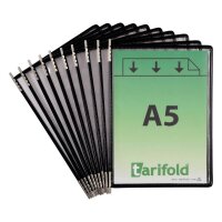 tarifold Sichttafeln DIN A5 schwarz, Öffnung oben,...